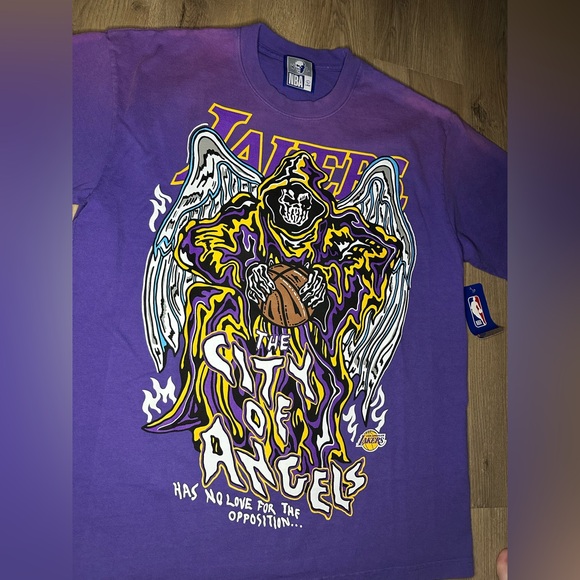 Warren Lotas Los Angeles Angel ‘Purple’ T-Shirt - Picture 2 of 7
